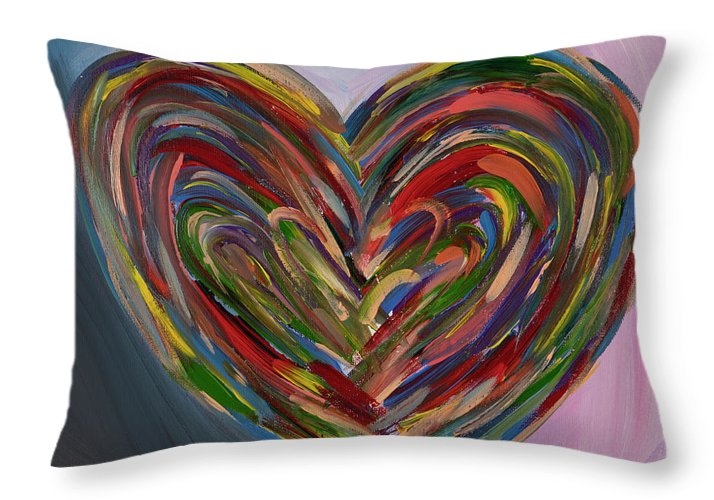 LG Hues of the Heart - Throw Pillow