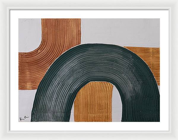 Gilded Curves - Framed Print