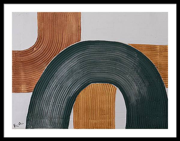 Gilded Curves - Framed Print