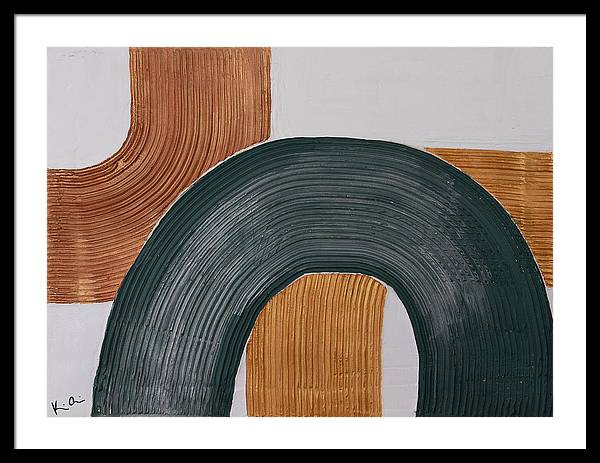 Gilded Curves - Framed Print