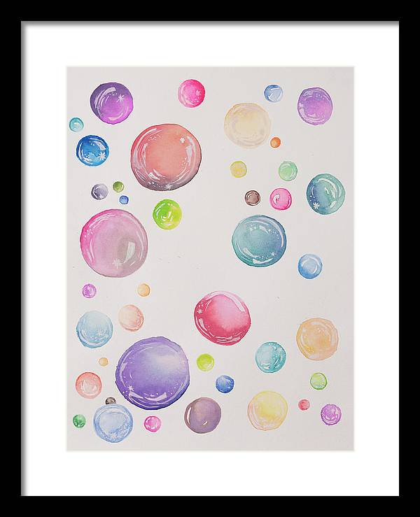 Tiny and Big Bubbles - Framed Print