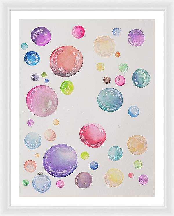 Tiny and Big Bubbles - Framed Print