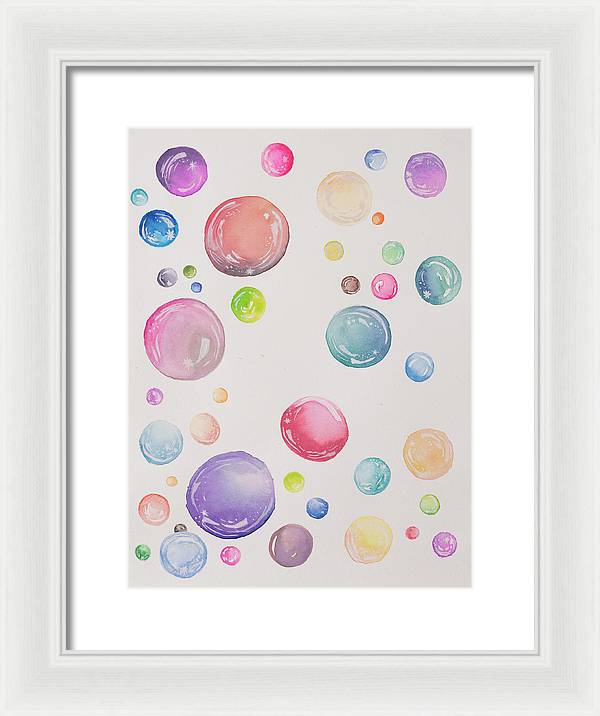 Tiny and Big Bubbles - Framed Print