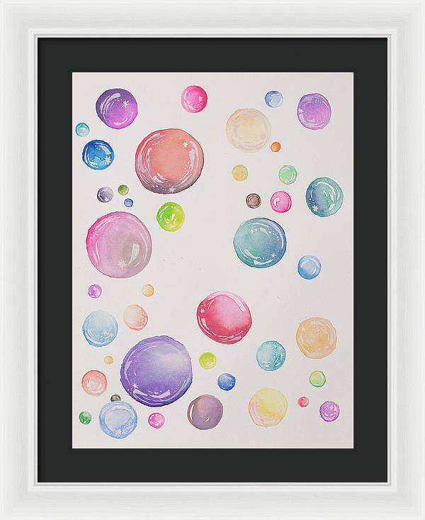 Tiny and Big Bubbles - Framed Print