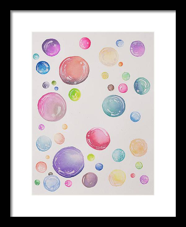 Tiny and Big Bubbles - Framed Print
