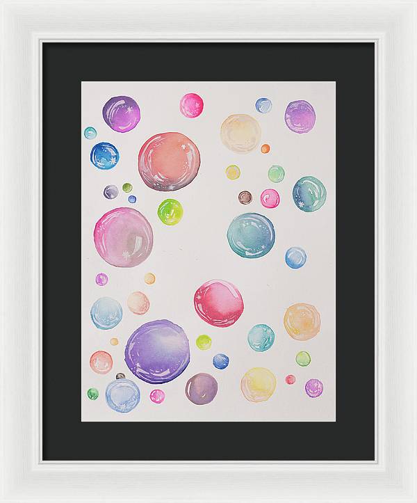 Tiny and Big Bubbles - Framed Print