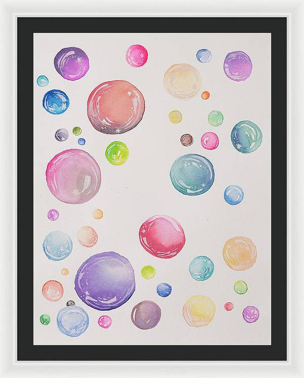 Tiny and Big Bubbles - Framed Print