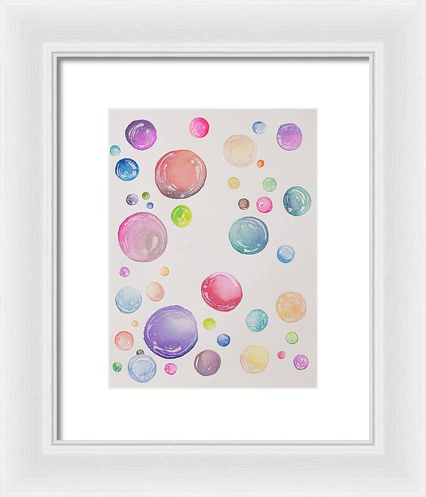 Tiny and Big Bubbles - Framed Print