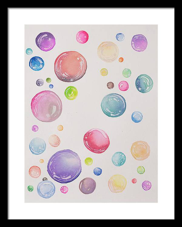 Tiny and Big Bubbles - Framed Print