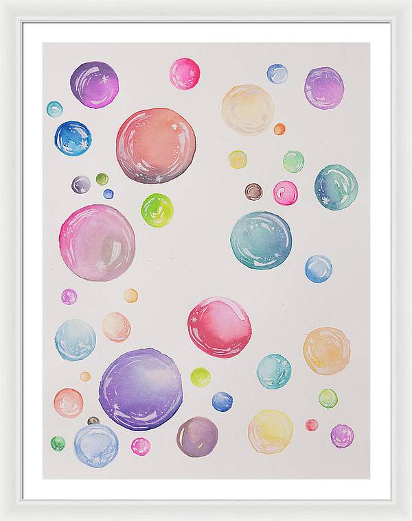 Tiny and Big Bubbles - Framed Print