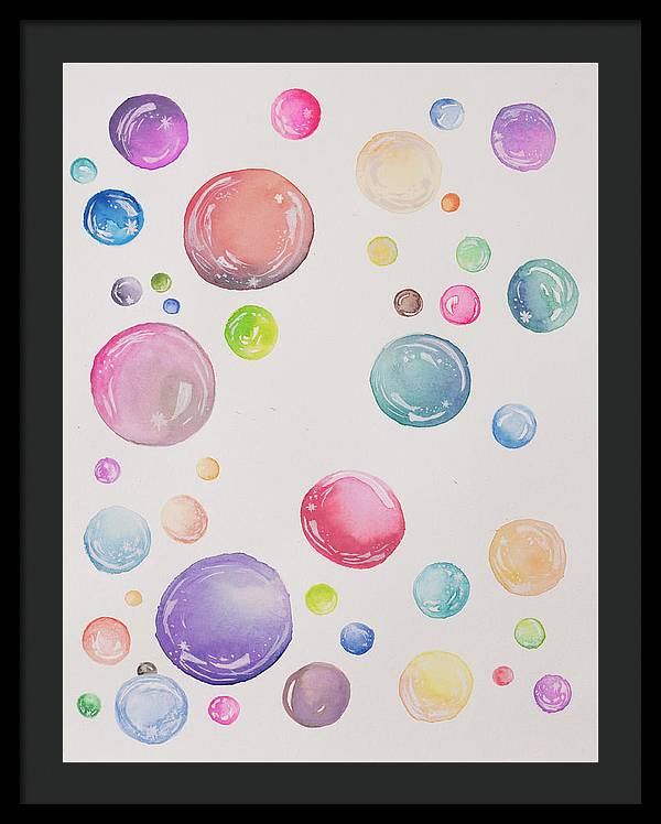 Tiny and Big Bubbles - Framed Print