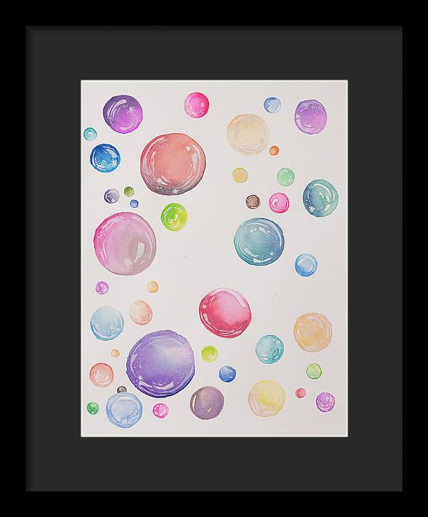 Tiny and Big Bubbles - Framed Print