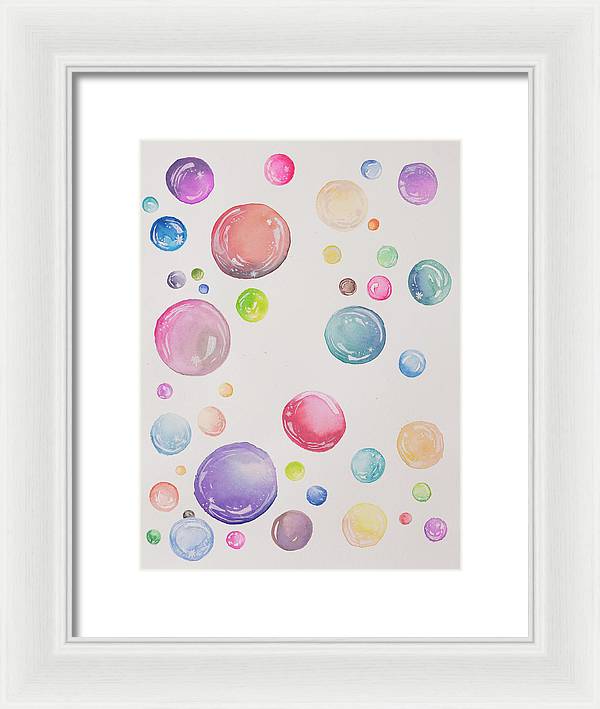 Tiny and Big Bubbles - Framed Print