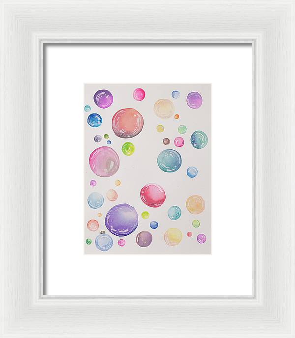 Tiny and Big Bubbles - Framed Print