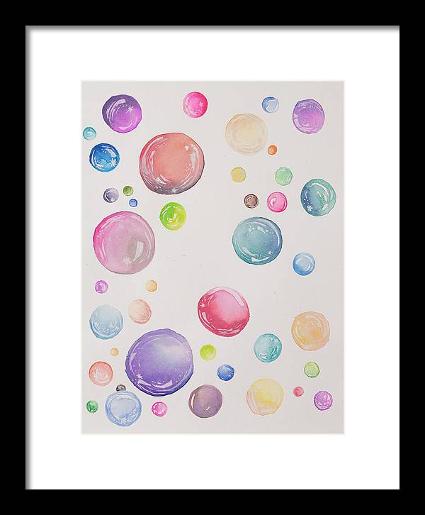 Tiny and Big Bubbles - Framed Print