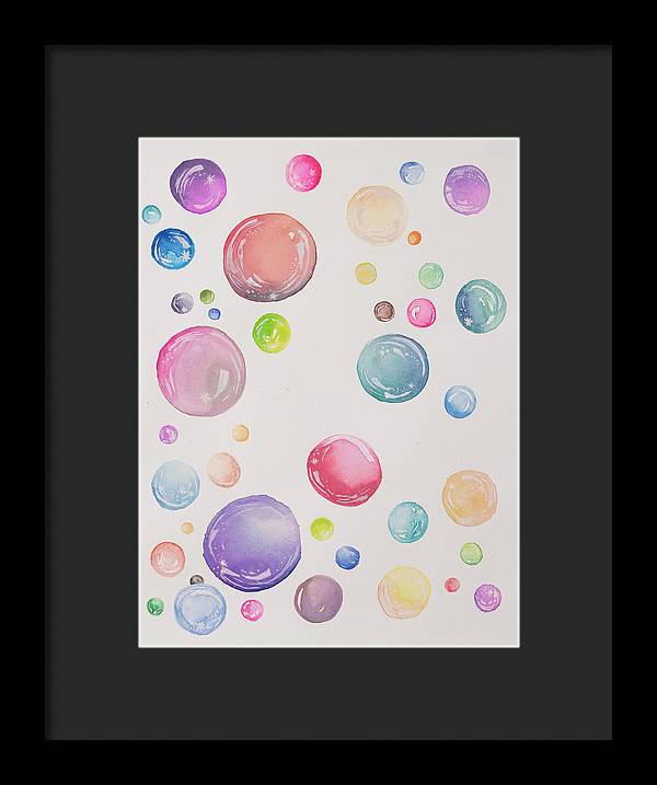 Tiny and Big Bubbles - Framed Print
