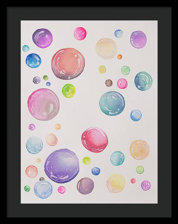 Tiny and Big Bubbles - Framed Print