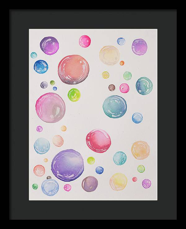 Tiny and Big Bubbles - Framed Print