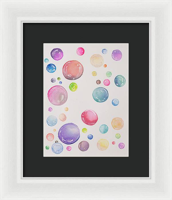 Tiny and Big Bubbles - Framed Print