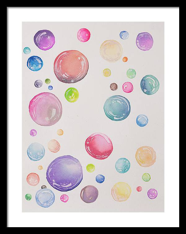 Tiny and Big Bubbles - Framed Print